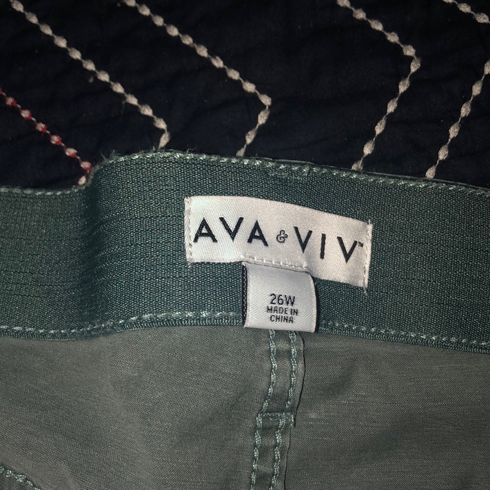 Ava and Viv size 26 khaki green pants